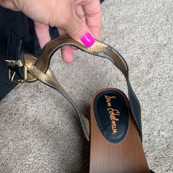 Sam Edelman calf hair leopard clog platform sandals - Picture 11 of 13